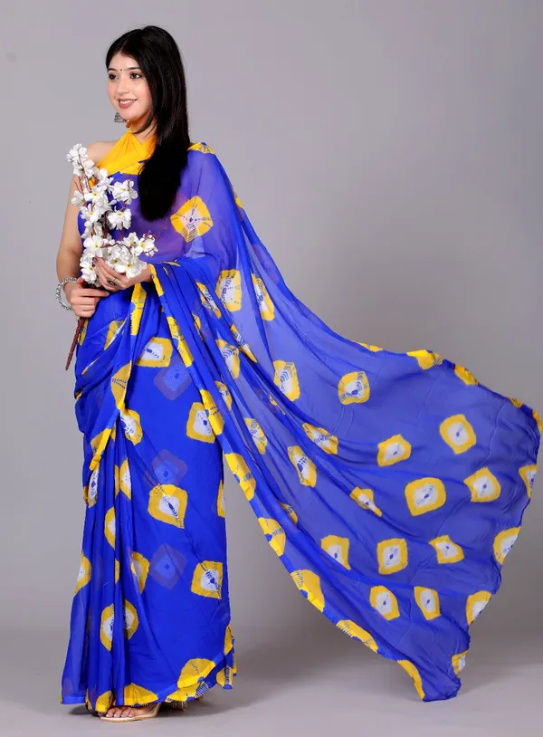 Multicolor_Pure_Chiffon_Trendy_Bandhini_Chiffon_Sarees_For_Women