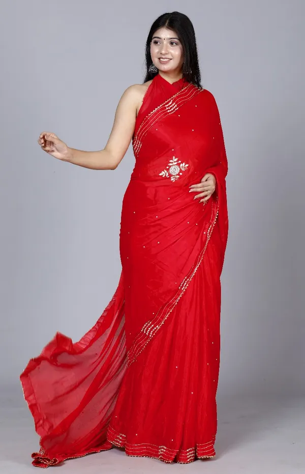 Red_Trendy_Stylish_Silk_Stone_Work_Sarees_For_Women