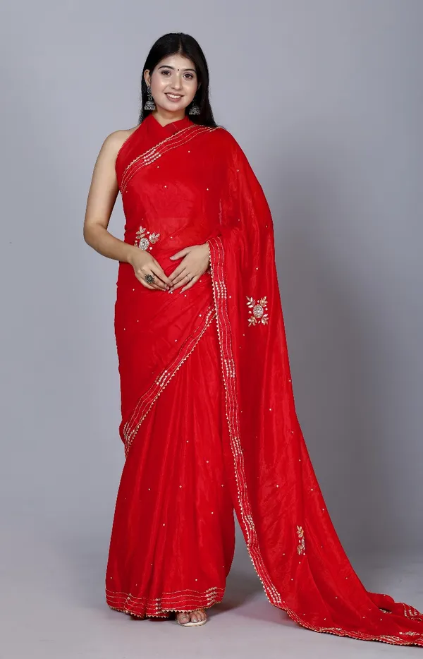 Red_Trendy_Stylish_Silk_Stone_Work_Sarees_For_Women