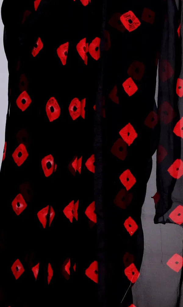 Black_Bandhani_Printed_Chiffon_Printed_Sarees_For_Women