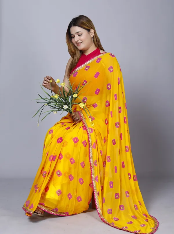 Yellow_Trendy_Chiffon_Printed_Printed_Bandhini_Stone_Work_Printed_Stone_Work_Sarees_For_Women