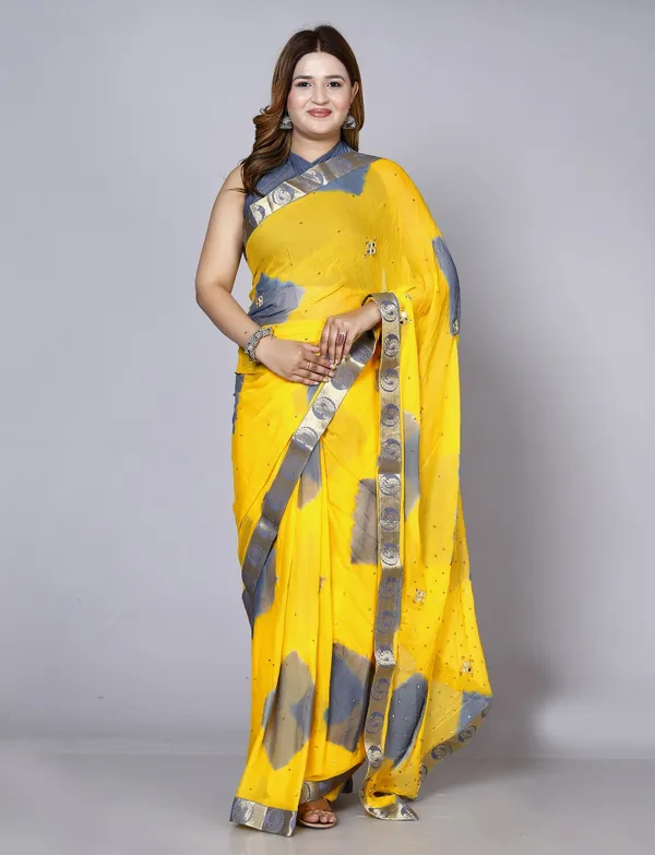 Grey_Chiffon_Sarees_For_Women_Fancy_Party_Wear_Sarees,_Wedding_Sarees,_Farewell_Sarees,_Printed_Sarees,_Designer_Sarees,_Bollywood_Sarees,_Latest_Sarees_Trendy_Sarees_Bandhini_Saree,_Sarees_For_Farewell_Party,_Latest_Saree_Design,Grey_Saree