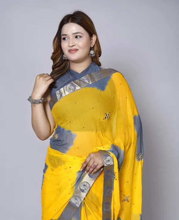 Grey_Chiffon_Sarees_For_Women_Fancy_Party_Wear_Sarees,_Wedding_Sarees,_Farewell_Sarees,_Printed_Sarees,_Designer_Sarees,_Bollywood_Sarees,_Latest_Sarees_Trendy_Sarees_Bandhini_Saree,_Sarees_For_Farewell_Party,_Latest_Saree_Design,Grey_Saree