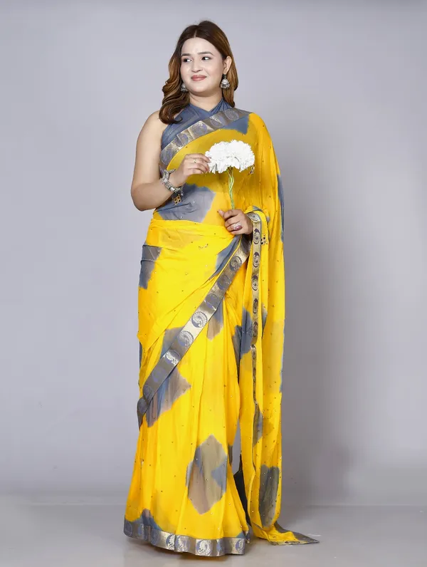 Grey_Chiffon_Sarees_For_Women_Fancy_Party_Wear_Sarees,_Wedding_Sarees,_Farewell_Sarees,_Printed_Sarees,_Designer_Sarees,_Bollywood_Sarees,_Latest_Sarees_Trendy_Sarees_Bandhini_Saree,_Sarees_For_Farewell_Party,_Latest_Saree_Design,Grey_Saree