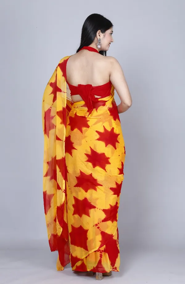 Red_Pure_Chiffon_Trendy_Shibori_Tie_And_Dye_Chiffon_Sarees_For_Women
