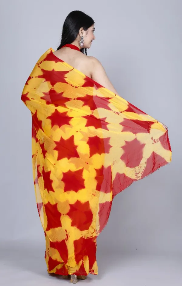 Red_Pure_Chiffon_Trendy_Shibori_Tie_And_Dye_Chiffon_Sarees_For_Women