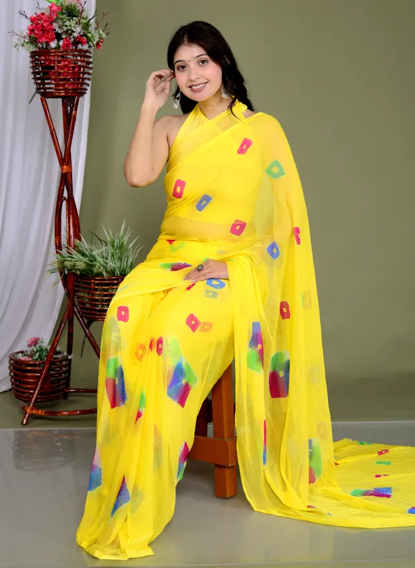Yellow_Pure_Chiffon_Trendy_Bandhini_Saree_Chiffon_Sarees_For_Women