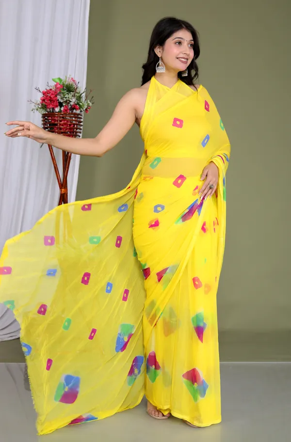 Yellow_Pure_Chiffon_Trendy_Bandhini_Saree_Chiffon_Sarees_For_Women