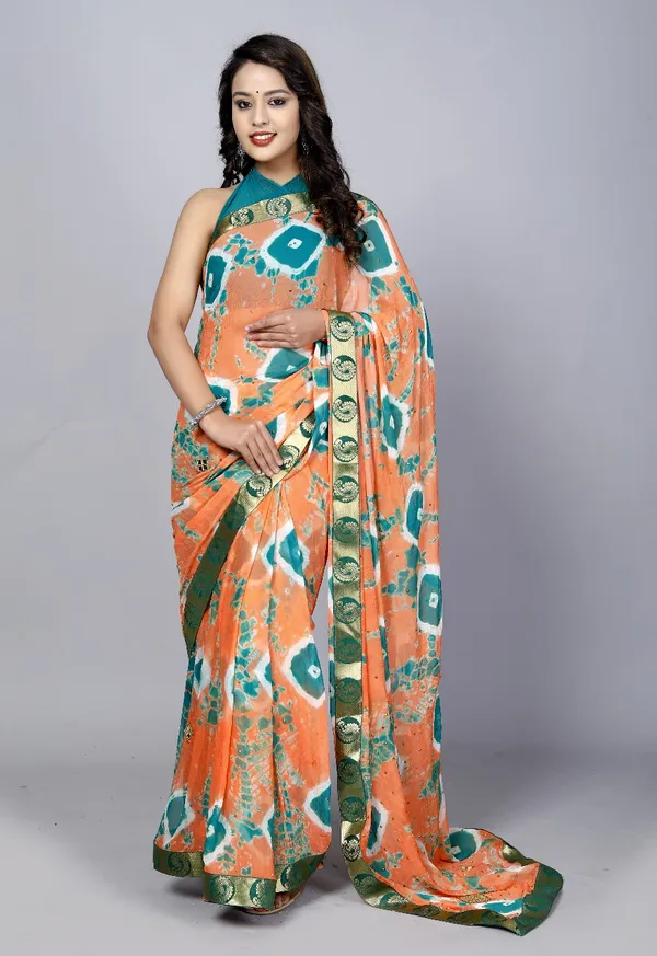 Peach_Pure_Chiffon_Trendy_Stone_Work_Saree_Chiffon_Sarees_For_Women