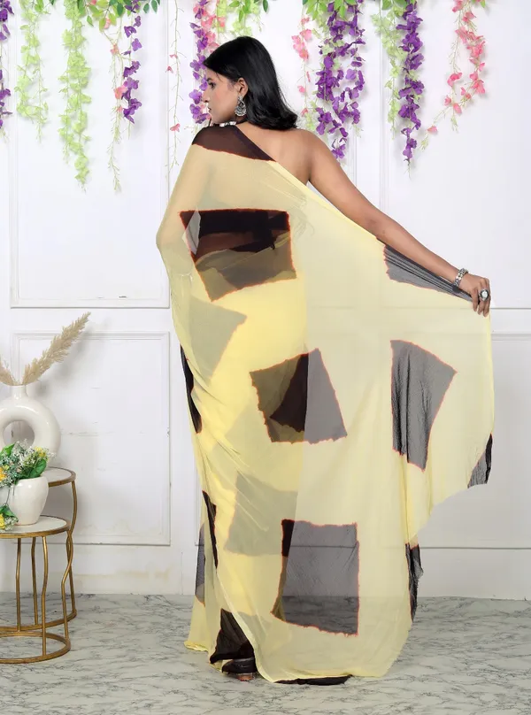 Brown_Pure_Chiffon_Trendy_Checked_Leheriya_Chiffon_Sarees_For_Women