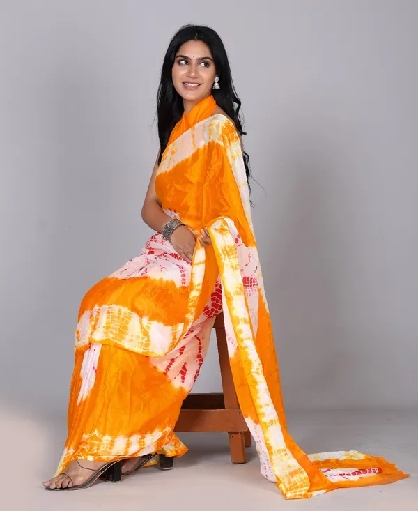 Yellow_Trendy_Printed_Silk_Bandhini_Sarees_For_Women