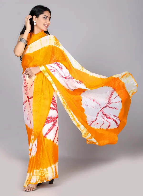 Yellow_Trendy_Printed_Silk_Bandhini_Sarees_For_Women