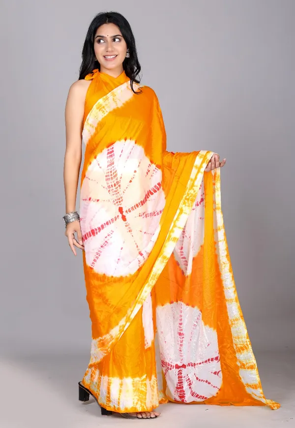 Yellow_Trendy_Printed_Silk_Bandhini_Sarees_For_Women