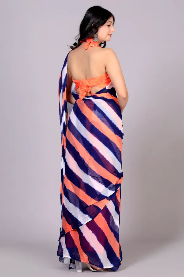 Blue_Jaipuri_Leheriya_Printed_Pure_Chiffon_Saree_For_Women
