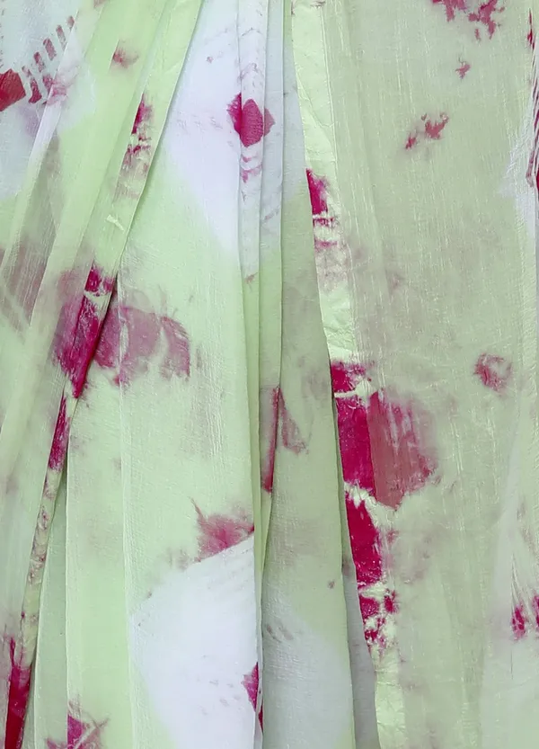 Green_Pure_Chiffon_Trendy_Bandhani_Chiffon_Sarees_For_Women