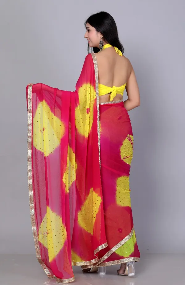 Pink_Trendy_Chiffon_Printed_Printed_Bandhini_Check_Printed_Stone_Work_Sarees_For_Women