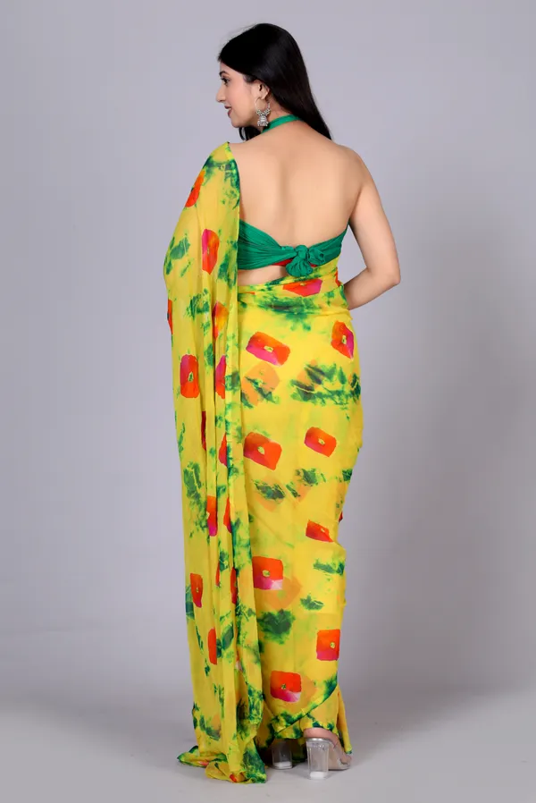 Mint_Bandhani_Printed_Chiffon_Printed_Sarees_For_Women