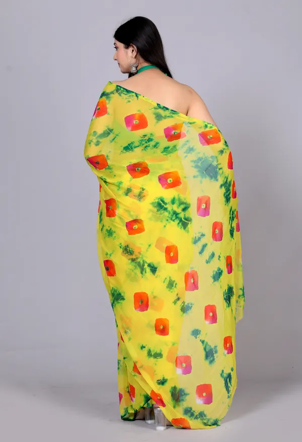 Mint_Bandhani_Printed_Chiffon_Printed_Sarees_For_Women