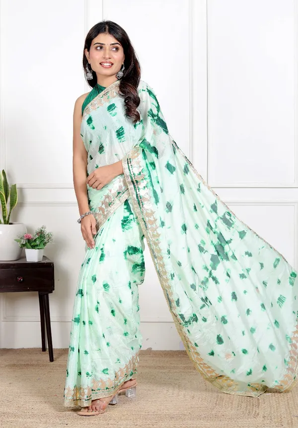 Green_Chiffon_Printed_Saree_Bollywood_Designer_Gotta_Work_Printed_Sarees_For_Women
