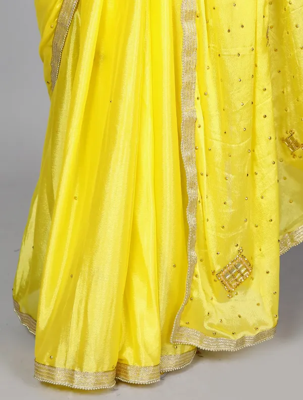 Yellow_Latest_Trendy_Stone_Work_Saree_Silk_Sarees_For_Women