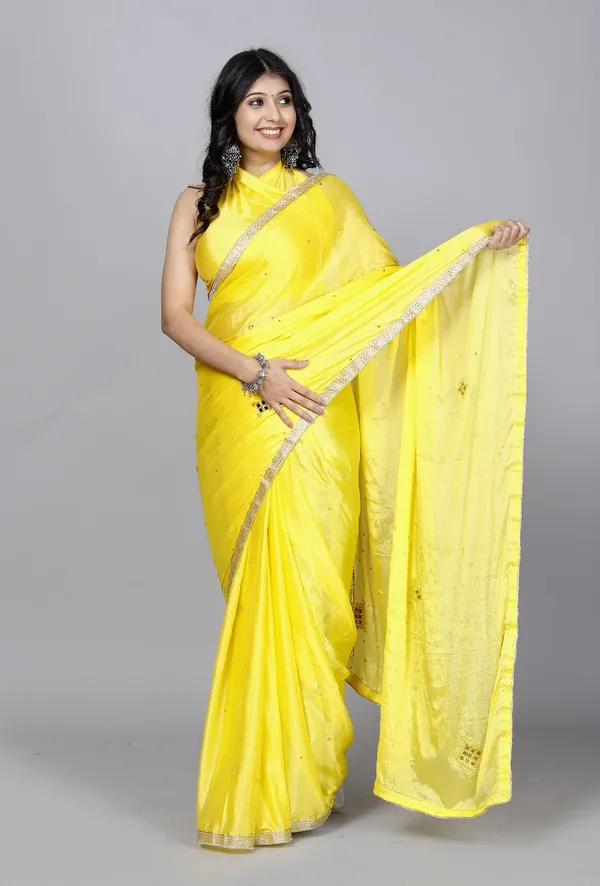 Yellow_Latest_Trendy_Stone_Work_Saree_Silk_Sarees_For_Women
