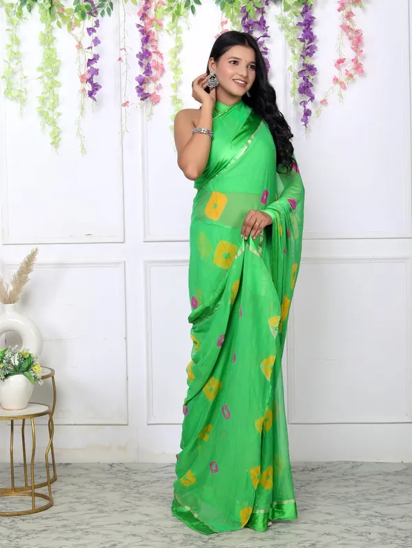 Satin_Pure_Chiffon_Trendy_Bandhani_Chiffon_Sarees_For_Women