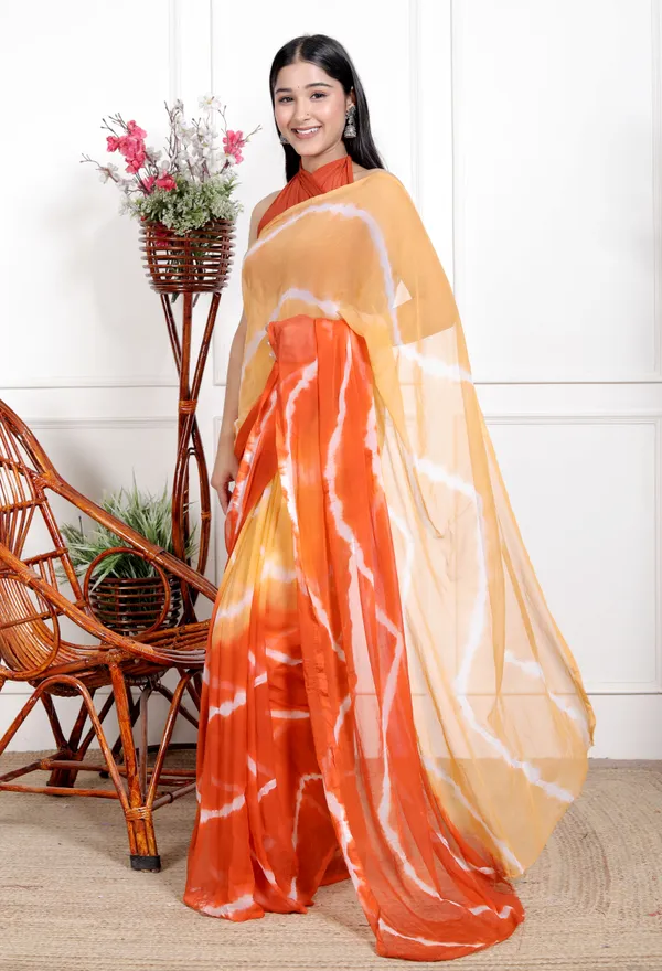 Pure_Chiffon_Leheriya_Designer_Printed_Bollywwod_Sarees_For_Women