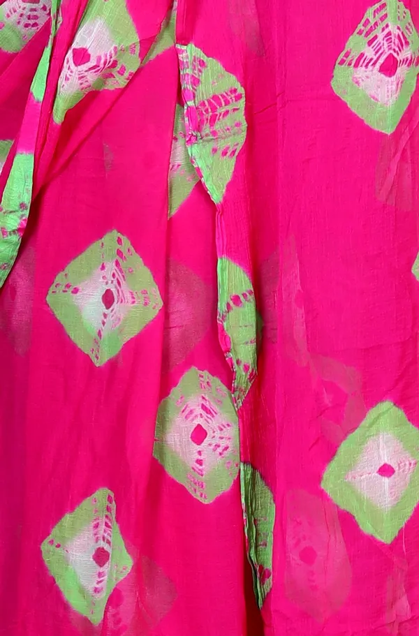 Pink_Pure_Chiffon_Trendy_Bandhini_Chiffon_Sarees_For_Women