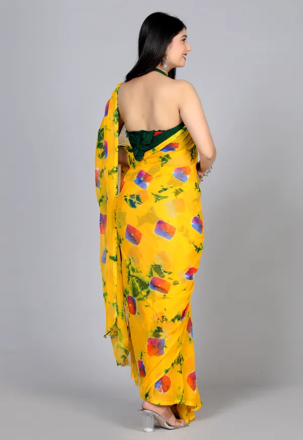 Gold_Bandhani_Printed_Chiffon_Printed_Sarees_For_Women