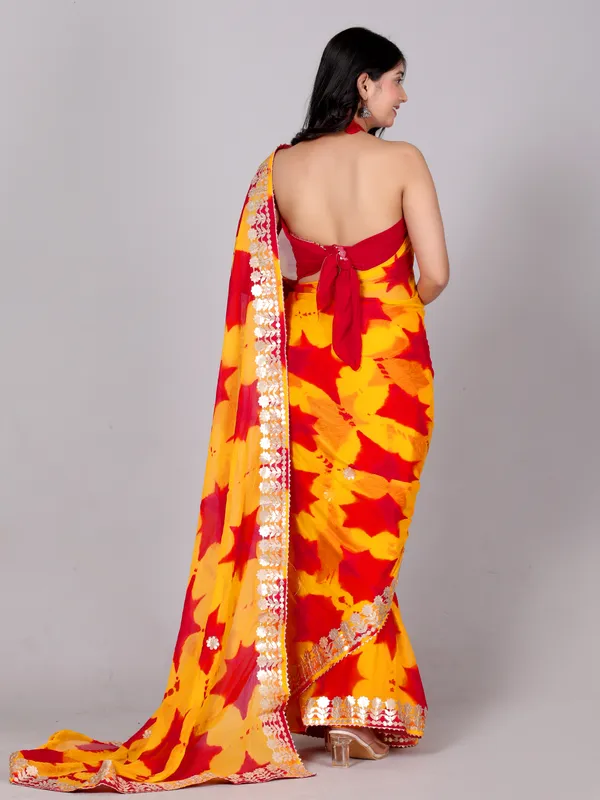 Red_Pure_Chiffon_Gotta_Patti_Work__Designer_Printed_Sarees_For_Women