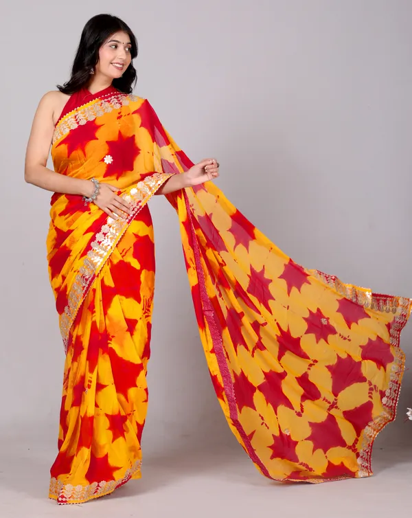 Red_Pure_Chiffon_Gotta_Patti_Work__Designer_Printed_Sarees_For_Women