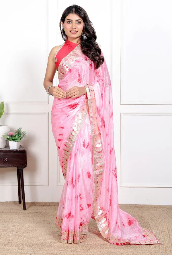 Pink_Chiffon_Saree_Mirror_Work_Printed_Sarees_For_Women