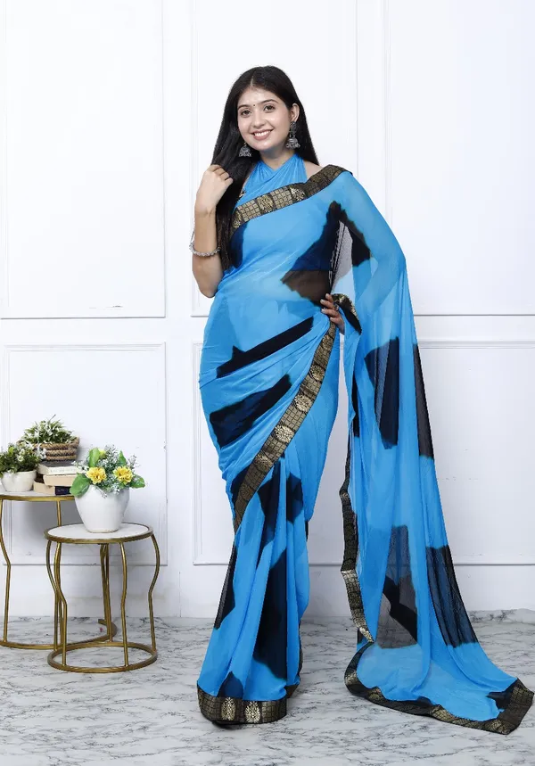 Sky_Blue_Silk_Trendy_Checked_Shibori_Tie_And_Dye_Chiffon_Sarees_For_Women