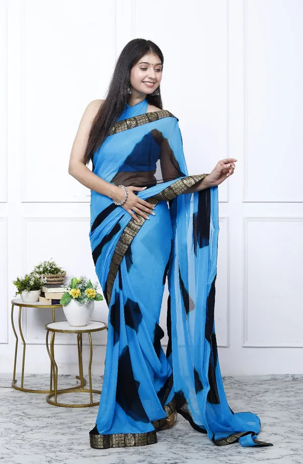 Sky_Blue_Silk_Trendy_Checked_Shibori_Tie_And_Dye_Chiffon_Sarees_For_Women