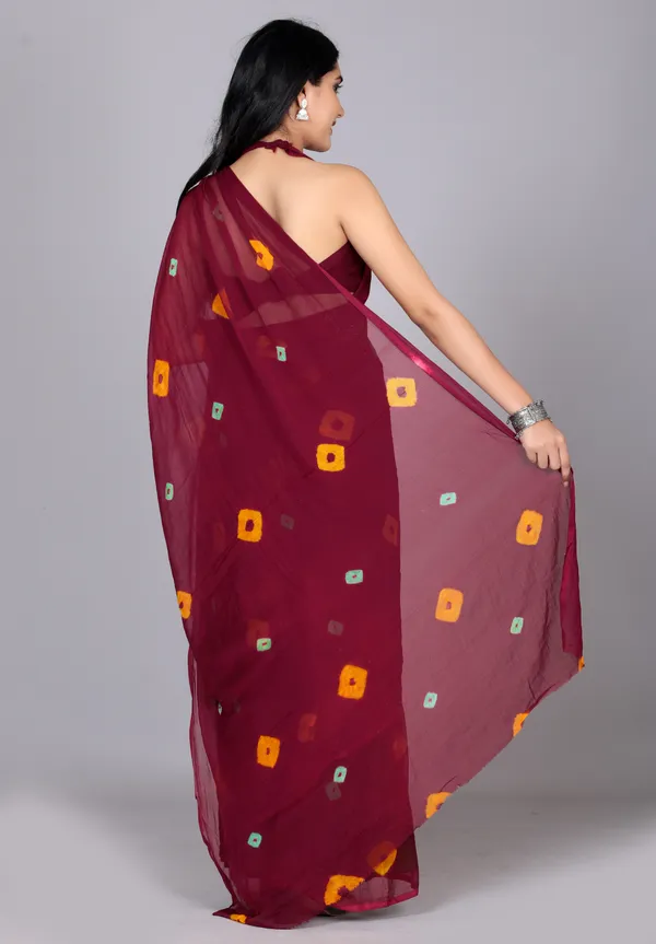 Maroon_Trendy_Printed_Chiffon_Bandhini_Sarees_For_Women