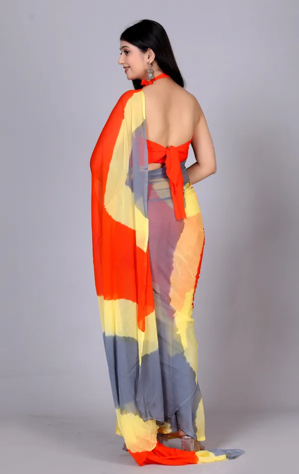 Orange_Pure_Chiffon_Leheriya_Bollywood_Sarees_For_Women