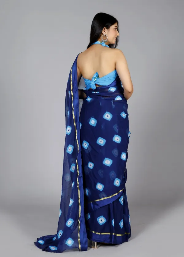 Blue_Pure_Chiffon_Trendy_Bandhini_Chiffon_Sarees_For_Women