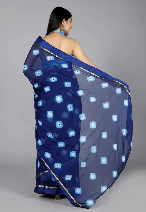 Blue_Pure_Chiffon_Trendy_Bandhini_Chiffon_Sarees_For_Women