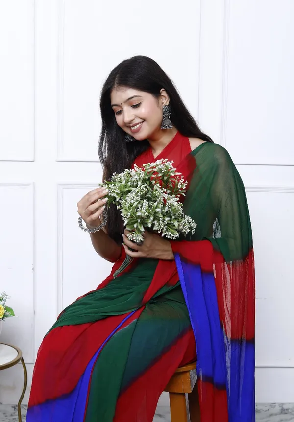 Multicolor_Pure_Chiffon_Trendy_Leheriya_Chiffon_Sarees_For_Women
