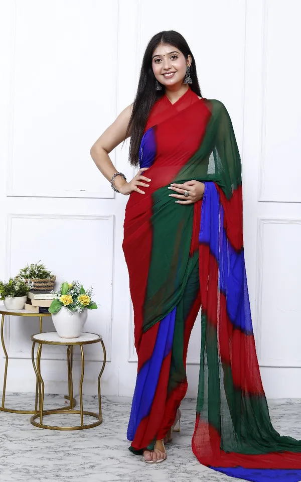 Multicolor_Pure_Chiffon_Trendy_Leheriya_Chiffon_Sarees_For_Women
