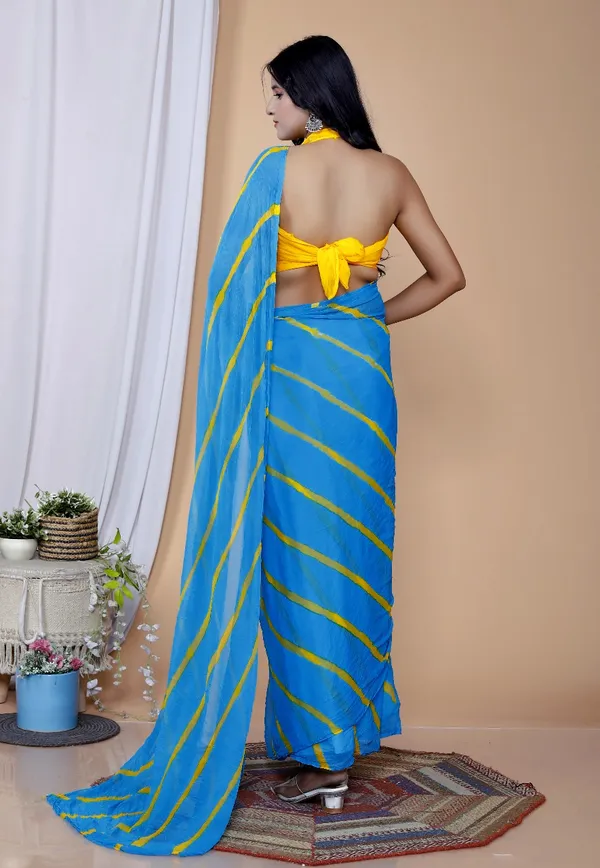 Sky_Blue_Pure_Chiffon_Trendy_Leheriya_Chiffon_Sarees_For_Women