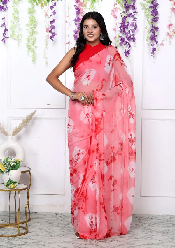 Pink_Bandhani_Printed_Chiffon_Printed_Pink_Sarees_For_Women