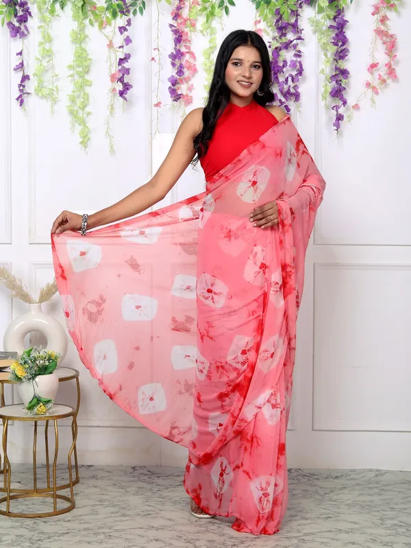Pink_Bandhani_Printed_Chiffon_Printed_Pink_Sarees_For_Women