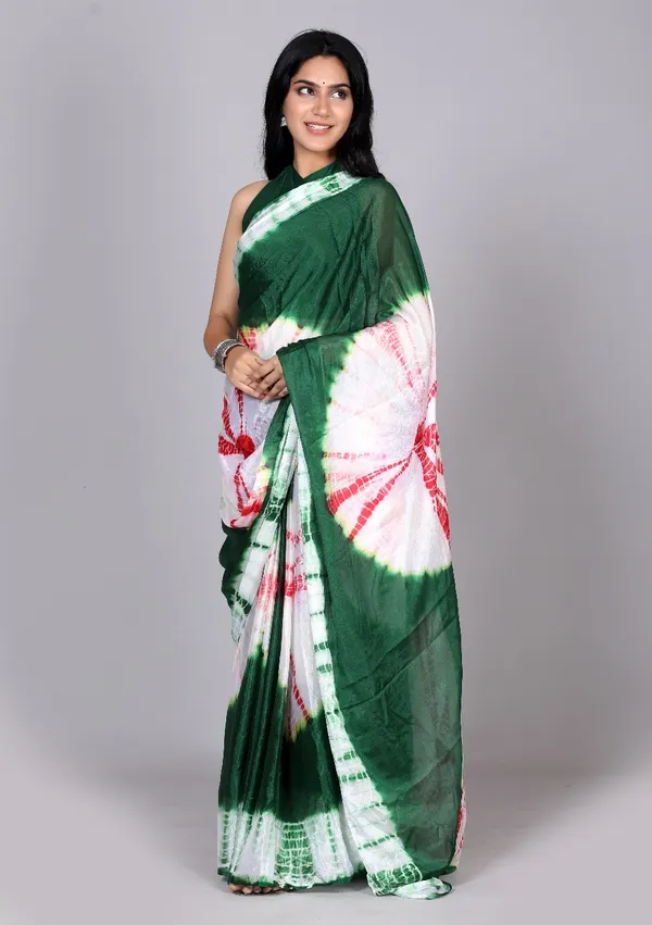 Green_Trendy_Printed_Silk_Bandhini_Sarees_For_Women