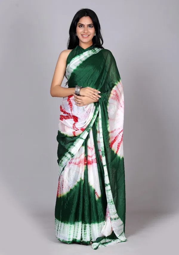Green_Trendy_Printed_Silk_Bandhini_Sarees_For_Women