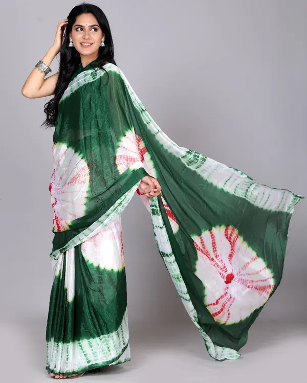 Green_Trendy_Printed_Silk_Bandhini_Sarees_For_Women