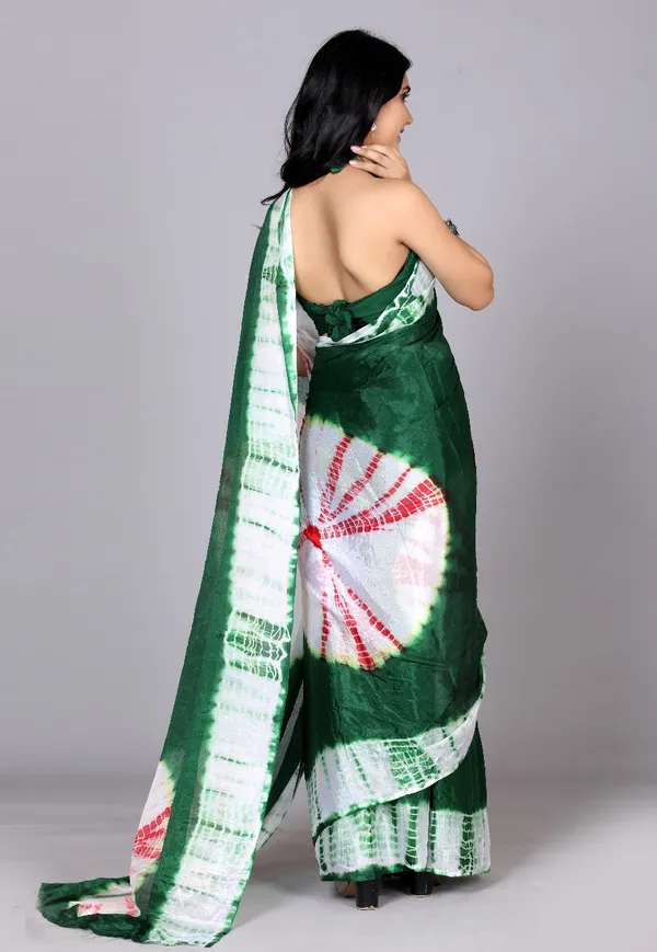 Green_Trendy_Printed_Silk_Bandhini_Sarees_For_Women
