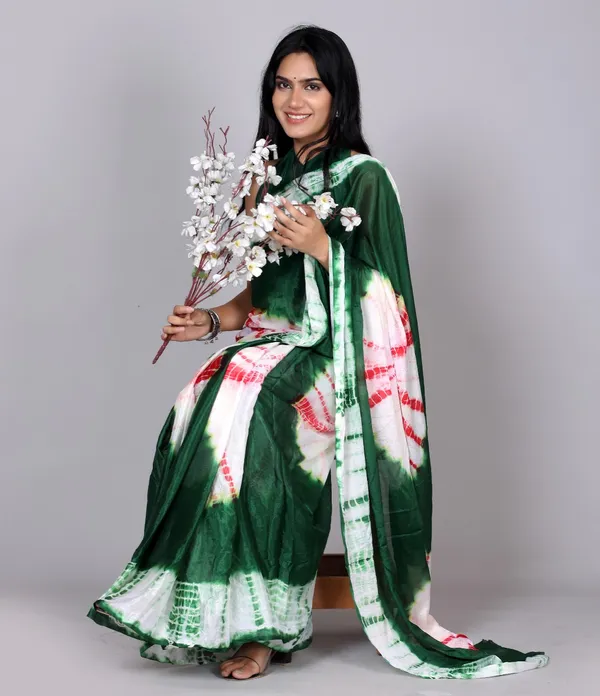 Green_Trendy_Printed_Silk_Bandhini_Sarees_For_Women