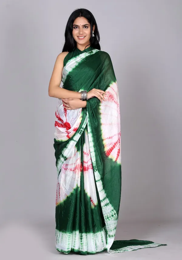 Green_Trendy_Printed_Silk_Bandhini_Sarees_For_Women
