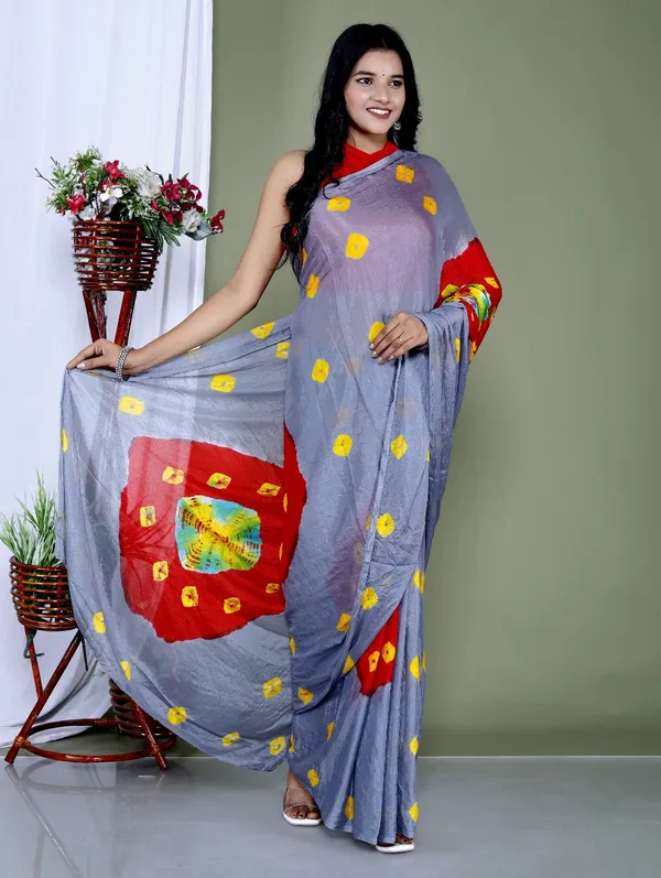 Grey_Pure_Chinon_Silk_Trendy_Bandhini_Chiffon_Sarees_For_Women